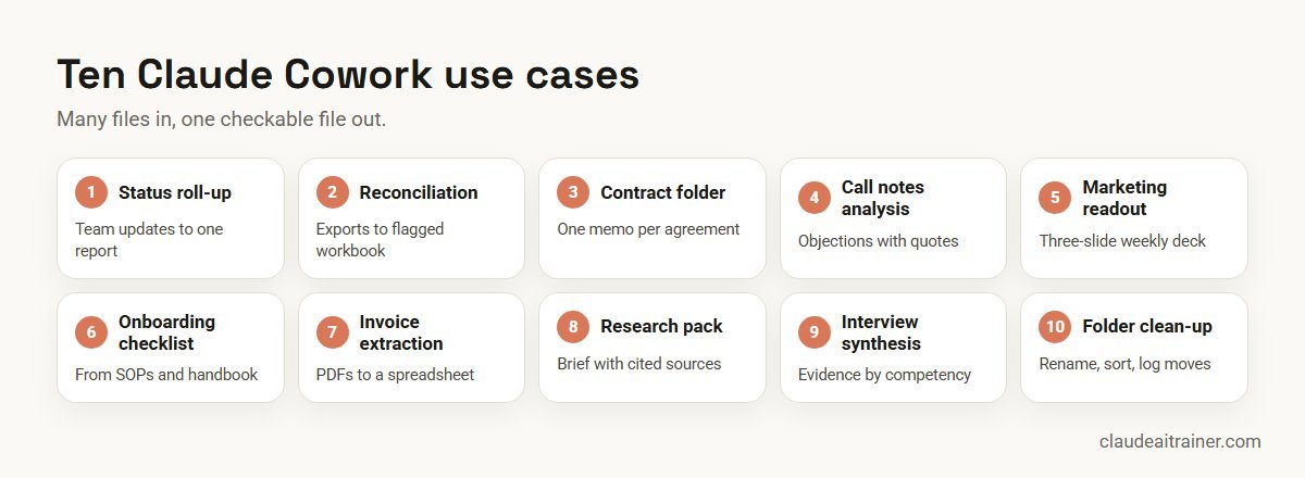 Ten Claude Cowork use cases and what each hands back